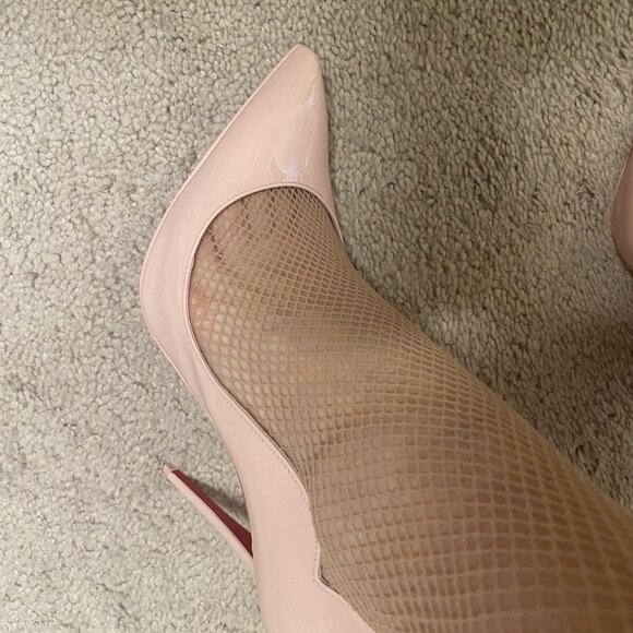 Christian Louboutin Hot Chick 100 Rosy Light Pink Patent Leather Heel Pump - Picture 16 of 16